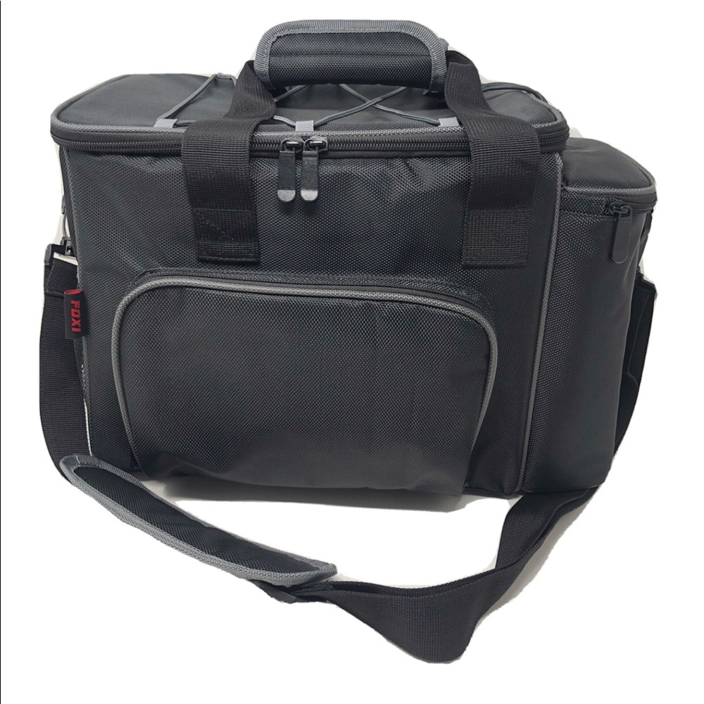 Large Reusable Lunch Cooler Bag Insulate Bag for Men, Women 15”x8”x10” Black